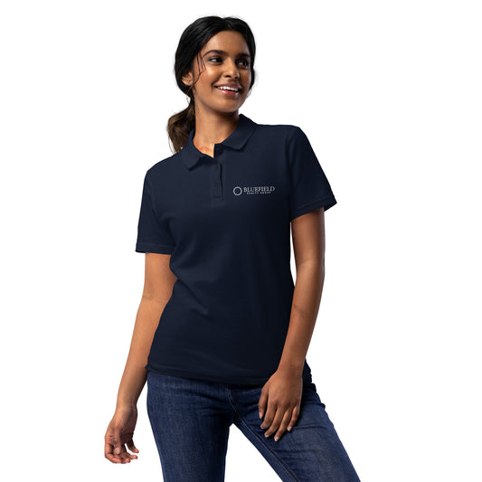 Women’s pique polo shirt (navy)