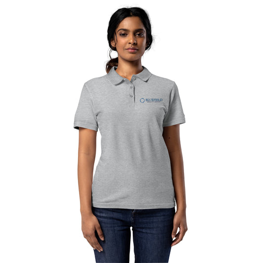 Women’s pique polo shirt (gray)